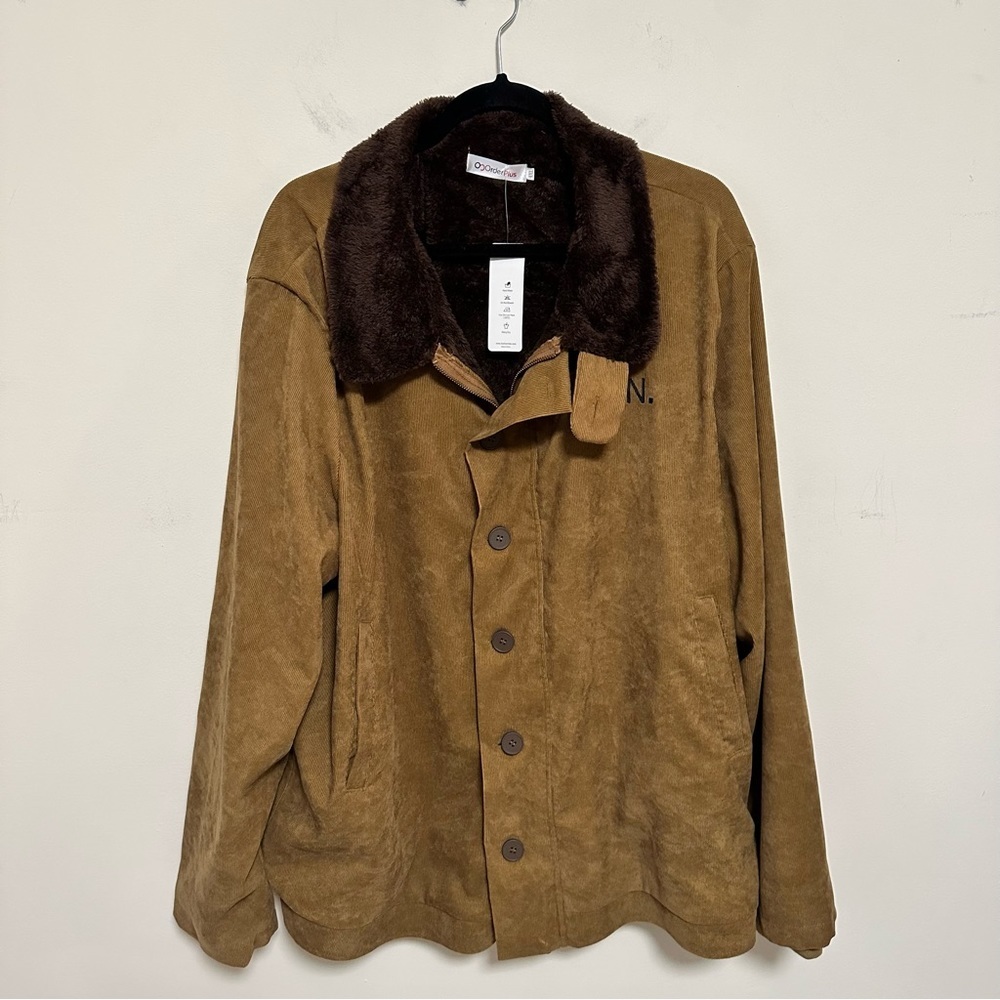 OC Order Plus Men’s Tan Jacket Sz 4XL NWT